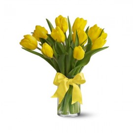 Bouquet de tulipes ensoleillées 